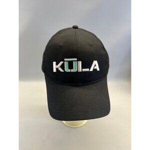 KULA Black Mesh Trucker Cap Snapback Embroidered‎ Logo Unisex Hat